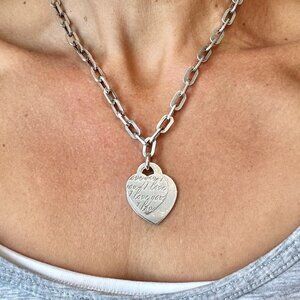 Tiffany & Co. Silver Necklace with Heart Charm